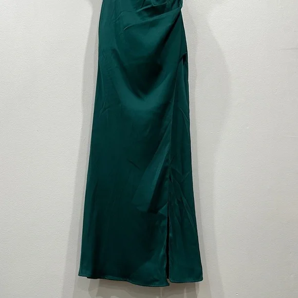Azazie Teal Maxi Dress - Picture 6 of 16